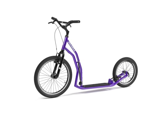 YEDOO Mula Y40 Tretroller - Kickscooter für Erwachsene mit Luftreifen 20/16 und Tragfähigkeit bis zu 150 kg. Scooter Roller mit Ständer und abnehmbarem, rutschfestem Trittbrett, Dogscooter. Violett YEDOO Mula Y40 Tretroller - Kickscooter für Erwachsene mit Luftreifen 20/16 und Tragfähigkeit bis zu 150 kg. Scooter Roller mit Ständer und abnehmbarem, rutschfestem Trittbrett, Dogscooter. Violett von Yedoo