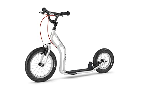 Yedoo Wzoom Kinder Tretroller - für Kinder ab 6 Jahre, ab 120 cm Körperhöhe, mit Luftreifen 16/12 - für Mädchen und Jungen, Höhenverstellbar mit Ständer und Reflexelementen von Yedoo