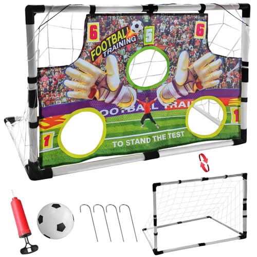Yeelan Fussballtore für Garten Kinder Fußballtor Kinder mit 5 Fußballtore,Fußball Geschenke für Jungs,Fußballtor mit Torwand, Fussballtor mit 4 Bodennägeln und Aufblasbarer Schlauch Yeelan Fussballtore für Garten Kinder Fußballtor Kinder mit 5 Fußballtore,Fußball Geschenke für Jungs,Fußballtor mit Torwand, Fussballtor mit 4 Bodennägeln und Aufblasbarer Schlauch von Yeelan