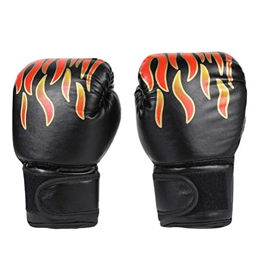 Yeeyf Gold Boxhandschuhe, Boxsack Kinder, Boxer, Kleinkind Boxhandschuhe, 1 Paar Verstellbare Professionelle Mesh Atmungsaktive Leder Flamme Handschuhe Box Trainingshandschuhe von Yeeyf