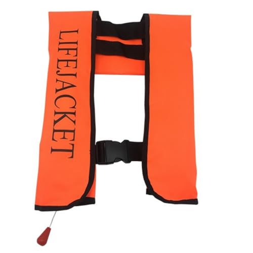 Aufblasbare Schwimmweste, Schwimmjacke für Erwachsene, Auftriebsjacke für Wassersport, Schwimmhilfe Badeanzug Orange von Yeory