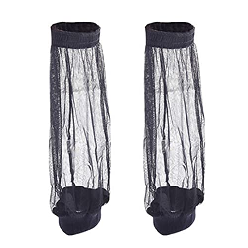 Mesh Anti-Mosquito-Fußärmelen Outdoor Überleben Sport Net Jungle Moskito Socken Bein Beschützer Campingausrüstung Black 1 Paar von Yeory