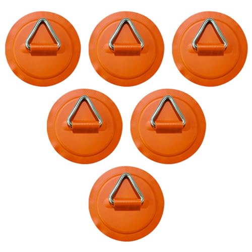 Yeory Aufblasbares Bootsdreieck Patch aufblasbare Boot D Ring Patch Paddleboard Dreiecksblock für Kajak -Kanu -Rafting -Zubehör 6PCS Orange von Yeory