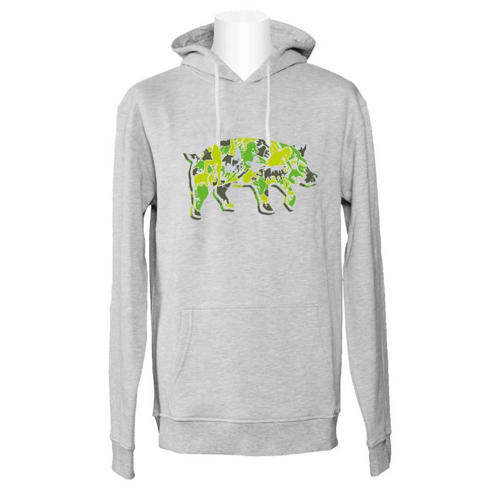 Yes. Pig Hoodie Grau S Mann von Yes.