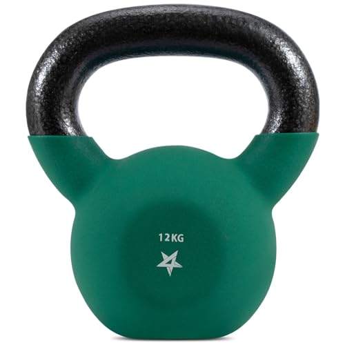 Yes4All BJCC Neopren beschichtete Kettlebell, Krafttraining Kettlebells - 12KG Dunkelgrün von Yes4All