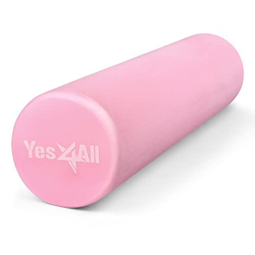 Yes4All 24 Zoll EVA-Schaumstoffrolle/Rückenrolle - Hochdichte Schaumstoffrollen, Schaumstoffrolle für Physiotherapie & Übung (Rosa) von Yes4All