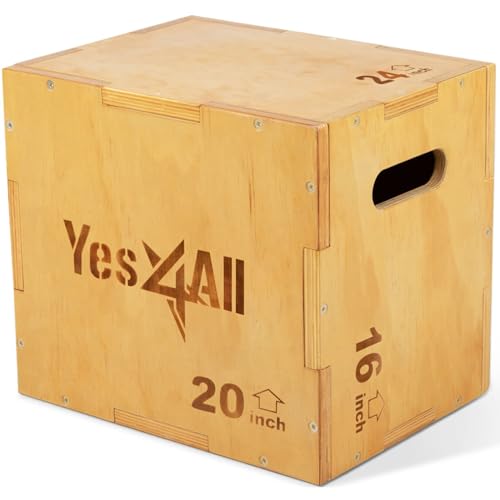 Yes4All 3 in 1 Holz Plyokasten mit 4 verschiedenen Größen - Lieferumfang: verpackte Schrauben zur einfachen Montage, C-Light Wood Color, 60.9cm x 50.8cm x 40.6cm X4AH von Yes4All