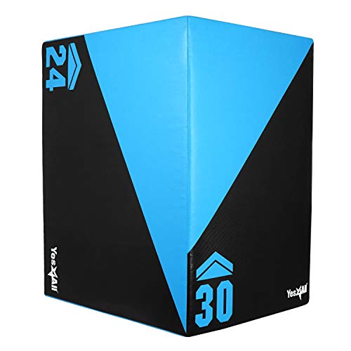 Yes4All 3VSD Unisex Soft Plyo Box, 50,8 cm x 61 cm x 76,2 cm - 29 KG, Plyometrische Box Plattform Jump Training Konditionierung Plyo Jump Box, Blau von Yes4All