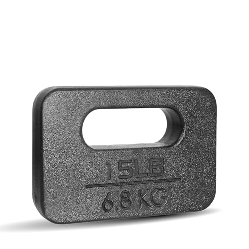 Yes4All AKHG Gusseisen Ruck Plate Gewichte, 6,8 KG | 15 PFUND, Schwarz - Einzeln Yes4All AKHG Gusseisen Ruck Plate Gewichte, 6,8 KG | 15 PFUND, Schwarz - Einzeln von Yes4All