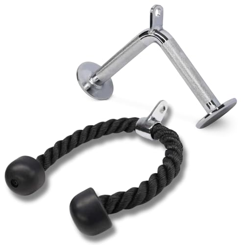 Yes4All KT98 Combo Trizepseil/Trizepsseil und V-Stege-Kabelbefestigung - Kabelstange für Krafttraining, 9. Trizepsseil + V-Form Stange Yes4All KT98 Combo Trizepseil/Trizepsseil und V-Stege-Kabelbefestigung - Kabelstange für Krafttraining, 9. Trizepsseil + V-Form Stange von Yes4All