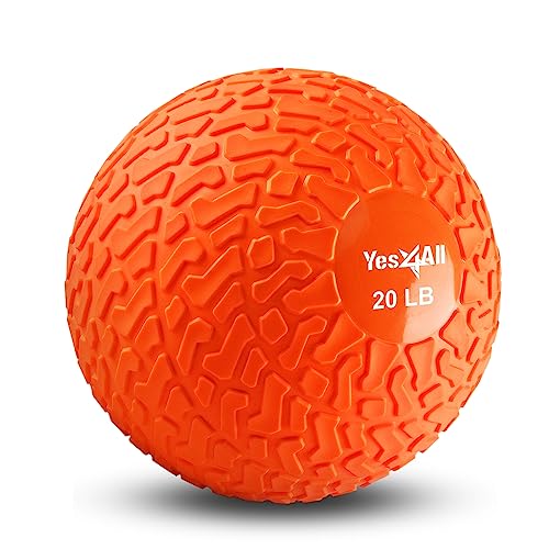 Yes4All LG75 Slam Balls (Orange Bestie) 9 kg für Kraft- und Workout - Slam Medizinball von Yes4All
