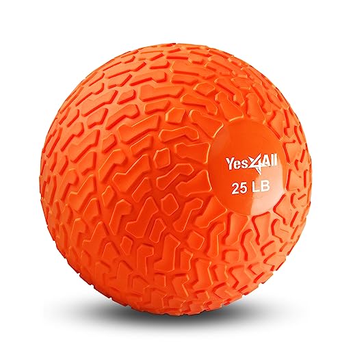 Yes4All Slam Ball Ball-Tread-Orange-25lbs, Orangefarbene Bestie, 11.34kg von Yes4All