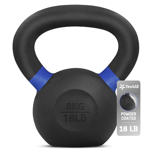 Yes4All WTGA Pulverbeschichtetes Kettlebell aus Gusseisen, 8 kg, dunkelblau Yes4All WTGA Pulverbeschichtetes Kettlebell aus Gusseisen, 8 kg, dunkelblau von Yes4All