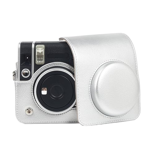 Yfenglhiry Kratzfeste PU-Kameratasche für 40 Kameras, Tragetasche, Outdoor-Abenteuer, Kameratasche für Mini40, silber von Yfenglhiry