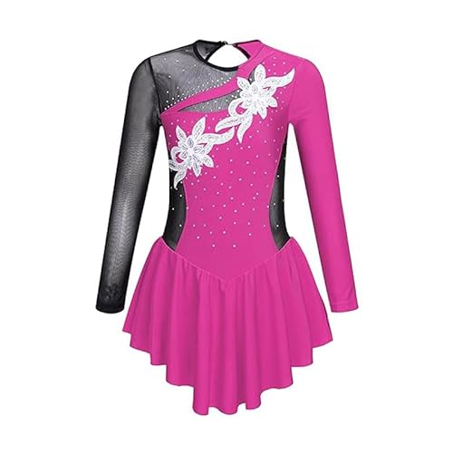 Yhsgscr A,M, Eiskunstlauf Kleider Für Damen Mode Spleiße Gymnastik Trikot Wettkampf Rock Mädchen Klassisch Outdoor Sport Roller Ice Leistung Kleidung von Yhsgscr