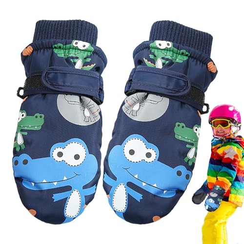 Yhsioaklo Skihandschuhe für Kinder, wasserdicht, Schneehandschuhe, warm, Winter, rutschfeste Handschuhe für kaltes Wetter, zum Skifahren, Snowboarden, Wintersport, Handschuhe von Yhsioaklo