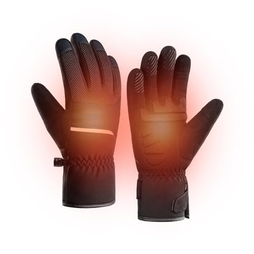 Yhsioaklo Winddichte Winterhandschuhe, Fahrradhandschuhe für den Winter | wasserdichte Fäustlinge von Screen Touch | Warme, atmungsaktive Fäustlinge mit Reißverschluss zum Wandern, Laufen, von Yhsioaklo