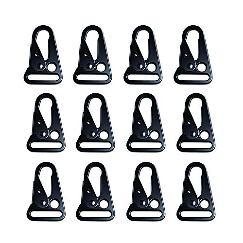 Gurtband Karabiner, 12 Stück Taktisch Hängende Schnalle, Karabiner Schluesselhaken, Taktisch Schlüsselanhänger, für Bergsteigen, Camping, Wandern, Jagen, Schießen, Outdoor Aktivitäten (Schwarz) Gurtband Karabiner, 12 Stück Taktisch Hängende Schnalle, Karabiner Schluesselhaken, Taktisch Schlüsselanhänger, für Bergsteigen, Camping, Wandern, Jagen, Schießen, Outdoor Aktivitäten (Schwarz) von Yhuasia