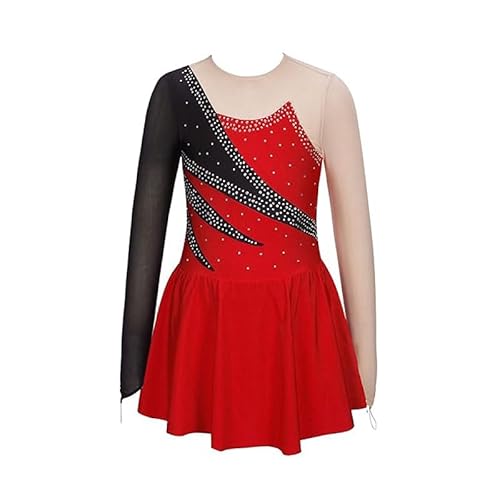 Yhwacyznm B,12 Years, Eiskunstlauf Kleid Für Mädchen Netz Spleiß Rhythmische Gymnastik Trikots Leistung Kleidung Damen Einfach Großzügig Roller Ice Ballett Tanz Rock von Yhwacyznm