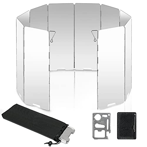 Yi'antai Windschutz Gaskocher, Windschutz Camping Windschutz Faltbar für Gaskocher Mit 10 Lamellen aus Aluminium, Windschutz Campingkocher Windschutz Grill Outdoor Titan Windschutz Yi'antai Windschutz Gaskocher, Windschutz Camping Windschutz Faltbar für Gaskocher Mit 10 Lamellen aus Aluminium, Windschutz Campingkocher Windschutz Grill Outdoor Titan Windschutz von Yi'antai