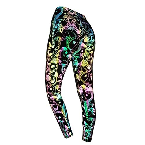 YiLianDa Damen Bunter Reflektierende Yoga Hose, Hohe Taille Elastisch Party Nachtclub Tanzhose, Sport Casual Fitness Nacht Leuchtender Leggings Pilz Leggings M YiLianDa Damen Bunter Reflektierende Yoga Hose, Hohe Taille Elastisch Party Nachtclub Tanzhose, Sport Casual Fitness Nacht Leuchtender Leggings Pilz Leggings M von YiLianDa