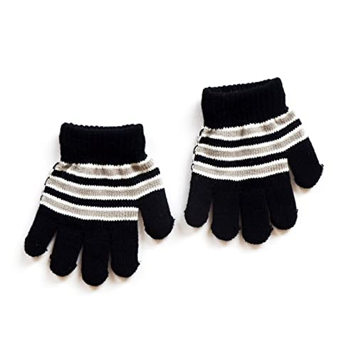 YiNLuax Kleinkind Vollfinger Handschuhe Streifen Handschuhe Gestrickte Fäustlinge Winter Und Handschuhe Universelle Fahrradhandschuhe Für Babys Mädchen Und Jungen von YiNLuax