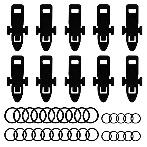 YiQinzcxg Angelhakenhalter, Angelhaken, Köderhalter mit 3 Größen, Gummiringe, Angelzubehör, Angelzubehör, fester Köderhalter, 10 Stück von YiQinzcxg