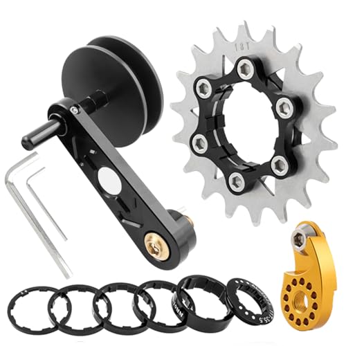 YiQinzcxg Fahrräder Single Speed ​​Adjuster Single Speed ​​Kettenspanner Kassetten Zahnräder Fahrrad Kettenspanner von YiQinzcxg