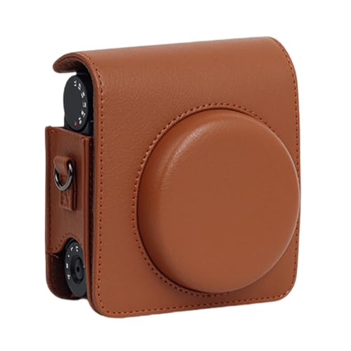 YiQinzcxg Praktische Kameratasche, kleine Kameratasche, Kamera-Umhängetasche, PU-Geldbörse, modisches Muster, Kameratasche für 99 Kameras, Schutztasche, braun von YiQinzcxg