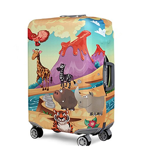 YianBestja Elastisch Kofferhülle Kofferschutzhülle Gepäck Cover Reisekoffer Hülle Koffer Schutzhülle Luggage Cover mit Reißverschluss (Animal World, XL (29-32 Zoll)) von YianBestja