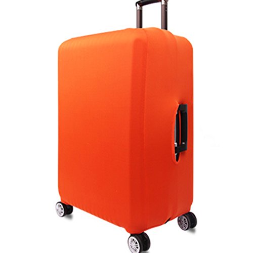 YianBestja Elastisch und Einfarbig Kofferhülle Koffer Abdeckung Schutzhülle Kofferschutzhülle Kofferbezug Luggage Gepäck Cover mit Band und Klettverschluss (Orange, XL (29-32 Zoll)) von YianBestja