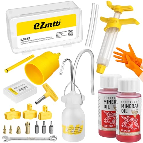 Yiezio Bremsenentlüftungskit für Shimano Hydraulikbremsen, Bremsflüssigkeitswechsel Hydraulik-Kits, inkl. Hochleistungs-Bremsflüssigkeit Mineralöl 120ml Yiezio Bremsenentlüftungskit für Shimano Hydraulikbremsen, Bremsflüssigkeitswechsel Hydraulik-Kits, inkl. Hochleistungs-Bremsflüssigkeit Mineralöl 120ml von Yiezio