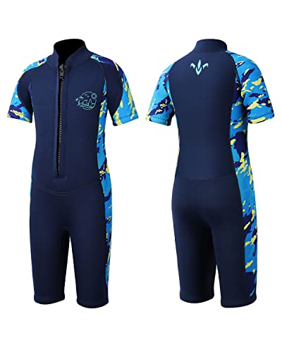 Yikayin Neoprenanzug Kinder, 2.5mm Kurze Neopren Taucheranzug für Jungen Mädchen, Surfanzug mit Frontreißverschluss zum Tauchen, Surfen, Schwimmen, Kajakfahren Yikayin Neoprenanzug Kinder, 2.5mm Kurze Neopren Taucheranzug für Jungen Mädchen, Surfanzug mit Frontreißverschluss zum Tauchen, Surfen, Schwimmen, Kajakfahren von Yikayin