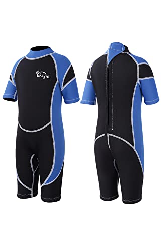 Yikayin Neoprenanzug Kinder Kurz, 2.5mm Neopren Shorty für Jungen Mädchen, Thermo UV Schwimmanzug Rückenreißverschluss zum Schwimmkurs, Tauchen, Surfen, Schnorcheln Yikayin Neoprenanzug Kinder Kurz, 2.5mm Neopren Shorty für Jungen Mädchen, Thermo UV Schwimmanzug Rückenreißverschluss zum Schwimmkurs, Tauchen, Surfen, Schnorcheln von Yikayin
