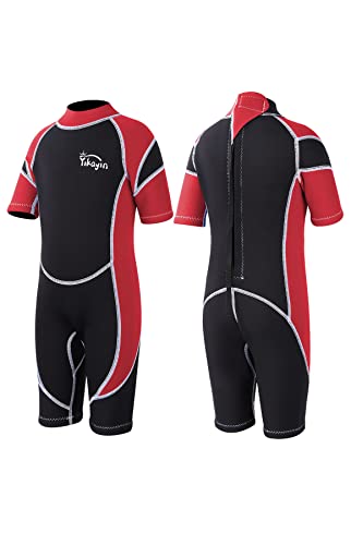 Yikayin Neoprenanzug Kinder Kurz, 2.5mm Neopren Shorty für Jungen Mädchen, Thermo UV Schwimmanzug Rückenreißverschluss zum Schwimmkurs, Tauchen, Surfen, Schnorcheln Yikayin Neoprenanzug Kinder Kurz, 2.5mm Neopren Shorty für Jungen Mädchen, Thermo UV Schwimmanzug Rückenreißverschluss zum Schwimmkurs, Tauchen, Surfen, Schnorcheln von Yikayin