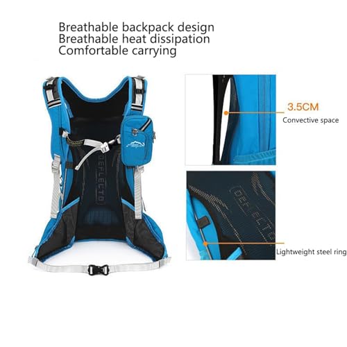 Fahrradrucksack, Rucksack mit Trinksystem, trinkblase Rucksack für Reisen Wandern Camping(Color:Blue1) von Yinova