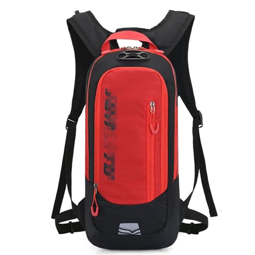 Fahrradrucksack, Wasserdicht Leicht Atmungsaktiv Fahrradrucksack, trinkblase Rucksack für Reisen Wandern Camping(Color:Red) von Yinova