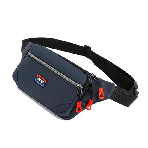 Gürteltasche, Wasserdicht & Verstellbar Brusttasche, Bauchtasche für Outdoor Reisen Wandern Laufgürtel (Color : Blue, Size : One Size) von Yinova