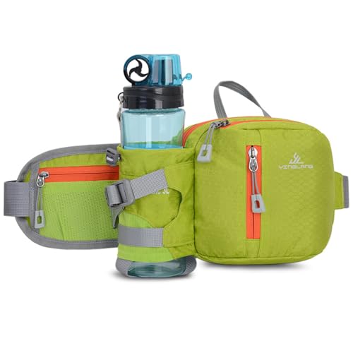 Hüfttasche Herren, Brusttasche Wasserdicht Unisex, Doggy Bag für Running, Outdoor Sport, Camping, Wandern, Fahrrad (Color : Green, Size : One Size) von Yinova