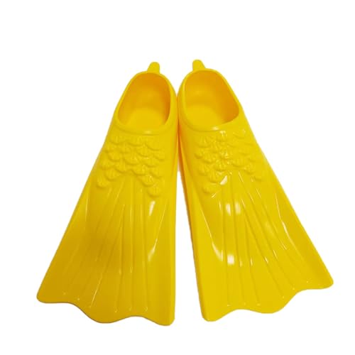 Schnorchelflossen für Kinder Erwachsene, Weiche Vollfuß Schnorchelflossen, Tauchflossen für Kinderschwimmen -Yellow||XL von Yinova