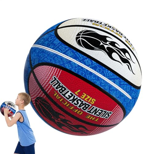 Yiohejy Schaumstoff-Basketball für den Innenbereich, weicher Basketball für den Innenbereich, Leise Basketball-Indoor-Basketball-Schaumstoffbälle, Hüpfender Ball, lautloser Ball, Indoor-Trainingsball, von Yiohejy