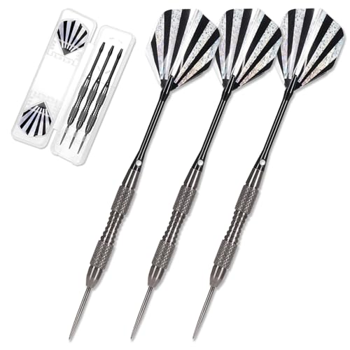 Yirinatek Dartpfeile-Set mit Aufbewahrungsbox – 3 Hochwertige Steeldarts, Robuste Dartpfeile Metallspitze Steeldart für Dartscheiben Yirinatek Dartpfeile-Set mit Aufbewahrungsbox – 3 Hochwertige Steeldarts, Robuste Dartpfeile Metallspitze Steeldart für Dartscheiben von Yirinatek