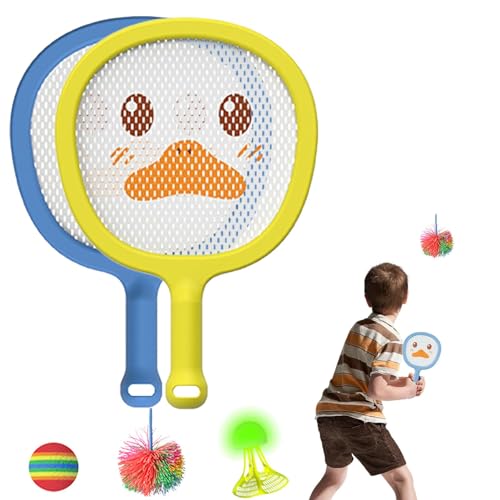 Yiurse Kinder-Badminton-Set,Kinder-Badmintonschläger | Tennisschlägerspiel für Kinder | Outdoor-Schläger-Sportspielzeug für Kinder über 3 Jahre, Strand-Rasen-Yard-Badminton-Set-Spiel von Yiurse