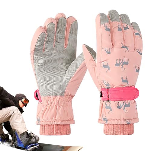 Yiurse Snowboard-Handschuhe, wasserdicht, Touchscreen-Elchmuster, warme Winterhandschuhe, rutschfest, kaltes Wetter, Skihandschuhe für Winter, Skifahren, Snowboarden von Yiurse