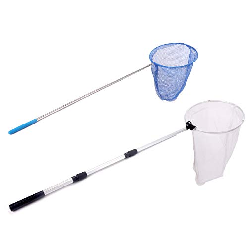 Yizerel Teleskop-Netz, ausziehbar, für Kinder und Familie, Aluminium-Legierung (Silber, ausziehbar bis zu 91,4 cm, Blau auf 66 cm, 2 Stück Yizerel Teleskop-Netz, ausziehbar, für Kinder und Familie, Aluminium-Legierung (Silber, ausziehbar bis zu 91,4 cm, Blau auf 66 cm, 2 Stück von Yizerel