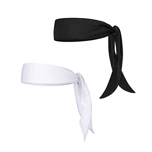 Yizhet 2 Stück Sport Stirnband Herren Stirnband Tennis Headband Laufen Stirnband Schweißband, Feuchtigkeit Wicking Haarband für Yoga, Laufen, Stirnbänder für Damen und Herren von Yizhet