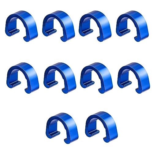 Yjcnelcr 10Pcs Fahrrad Brems Kabel Gehäuse Clip Aluminium Legierung Guide Brems Kabel C Clip Guide Klemmen Für Mountainbike Straße Fahrräder von Yjcnelcr