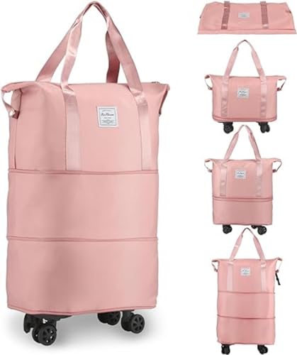 Yjkedfh Reisetasche Mit Rollen, Erweiterbare Faltbare Reisetasche Mit Rollen Und Griff Für Die Reise, Wochenend-Reisetasche Mit Abnehmbaren Rollen Für Damen Und Herren Yjkedfh Reisetasche Mit Rollen, Erweiterbare Faltbare Reisetasche Mit Rollen Und Griff Für Die Reise, Wochenend-Reisetasche Mit Abnehmbaren Rollen Für Damen Und Herren von Yjkedfh
