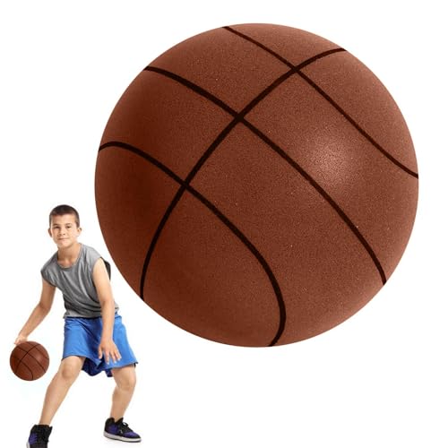 Ylnailky Schaumstoff-Basketball Für Den Innenbereich – Geräuschloser Leiser Silent Basketball Indoor Trainingsball | Leiser Basketball Für Den Innenbereich, Leiser Schaumstoff-Basketball Dribbeln von Ylnailky