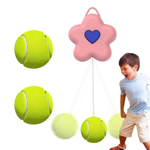 Ylnailky Wall Tennis Trainer Rebound Ball,Tennis Wall Trainer Rebound Ball, Einstellbarer Rückprallball Reflexball, Elastischer Wand-Rebounder für Familie, Freunde, Kinder, Weihnachten von Ylnailky